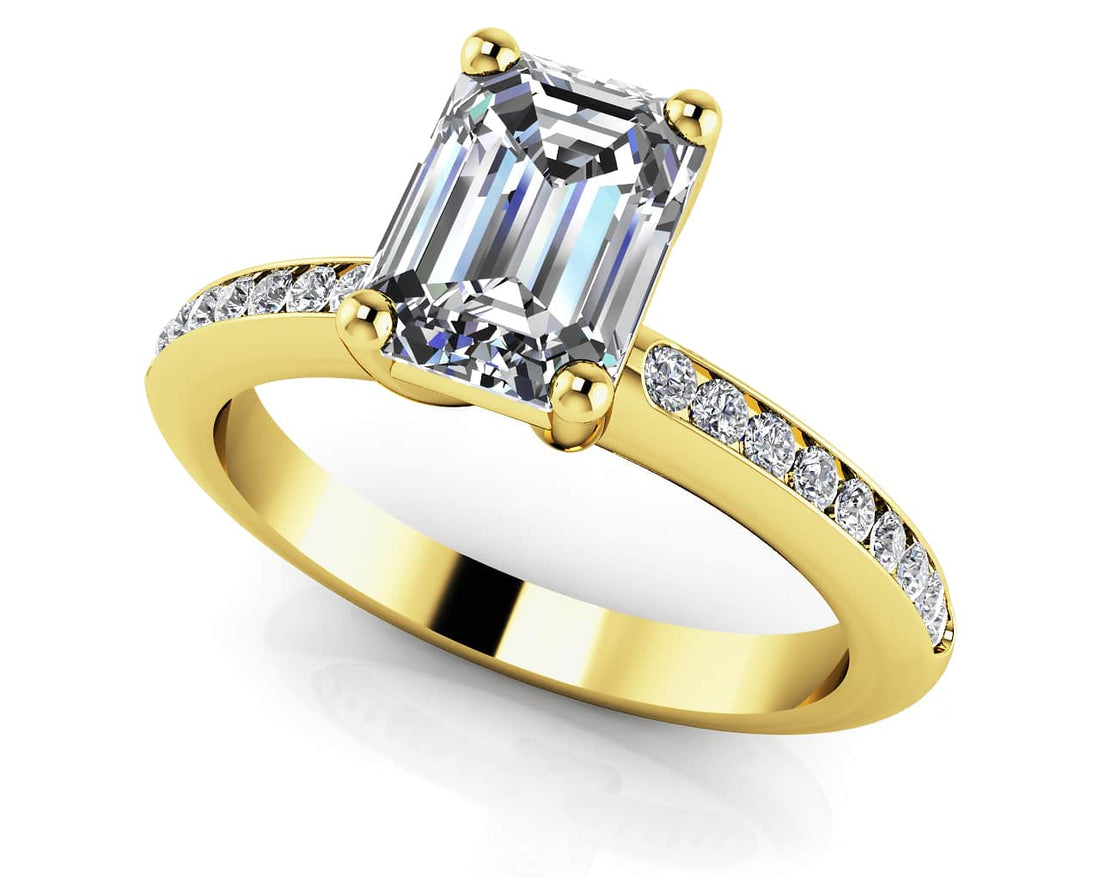 Exquisite Emerald Cut Engagement Ring Lab-Grown Diamond  with 1.71 ct. (1.50 ct. center diamond)