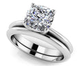 Captivating Cushion Solitaire Bridal Set Lab-Grown Diamond  with 0.50 ct.(finished) 4.4mm