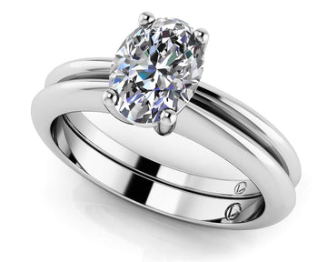 Love With No Limits Oval Solitaire Bridal Set Lab-Grown Diamond  with 0.60 ct.(finished) 6x4mm