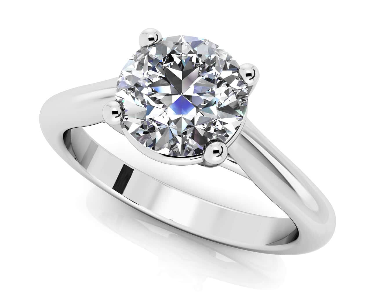 Round Brilliant Cut Diamond Solitaire Ring Lab-Grown Diamond  with 0.75 ct.(finished) 5.7mm