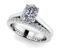 Oval Diamond Cathedral Solitaire And Eternity Set Lab-Grown Diamond  with 1.52 ct. (1.00 ct. center diamond)