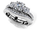 Romantic Dreams Three Stone Bridal Set Lab-Grown Diamond  with 1.59 ct. (0.75 ct. center diamond)