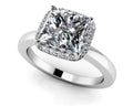 Square Stone Diamond Frame Engagement Ring Lab-Grown Diamond  with 1.14 ct. (1.00 ct. center diamond)