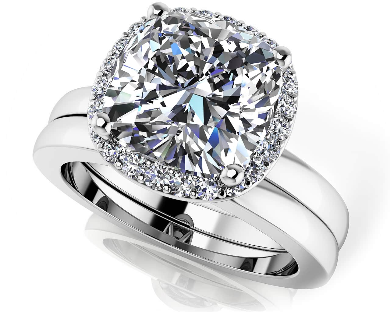 New Love Wedding Set Lab-Grown Diamond  with 2.16 ct. (2.00 ct. center diamond)