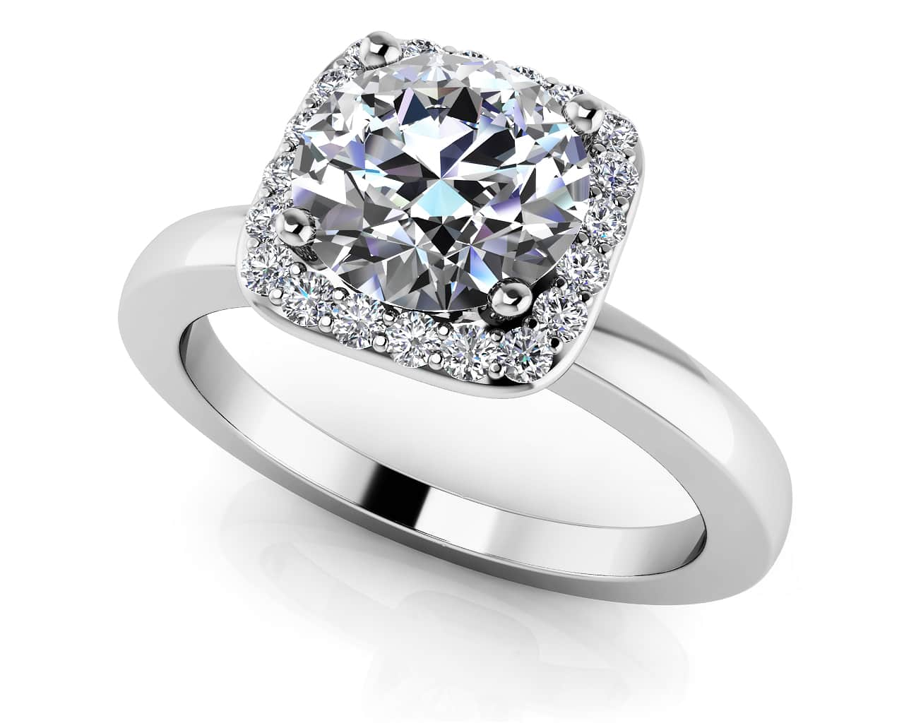 Elegant Dreams Engagement Ring Lab-Grown Diamond  with 2.17 ct. (2.00 ct. center diamond)