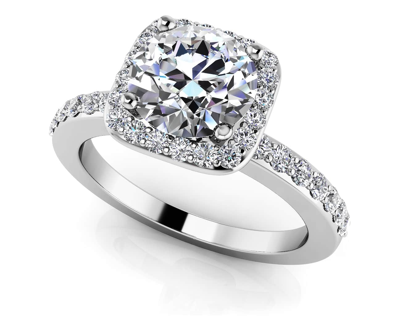 New Love Engagement Ring Lab-Grown Diamond  with 2.38 ct. (2.00 ct. center diamond)