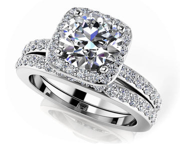 Loving Journey Bridal Set Lab-Grown Diamond  with 0.80 ct. (0.25 ct. center diamond)