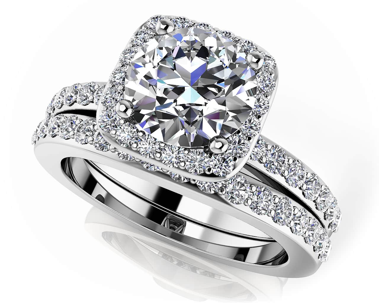 Loving Journey Bridal Set Lab-Grown Diamond  with 2.63 ct. (2.00 ct. center diamond)