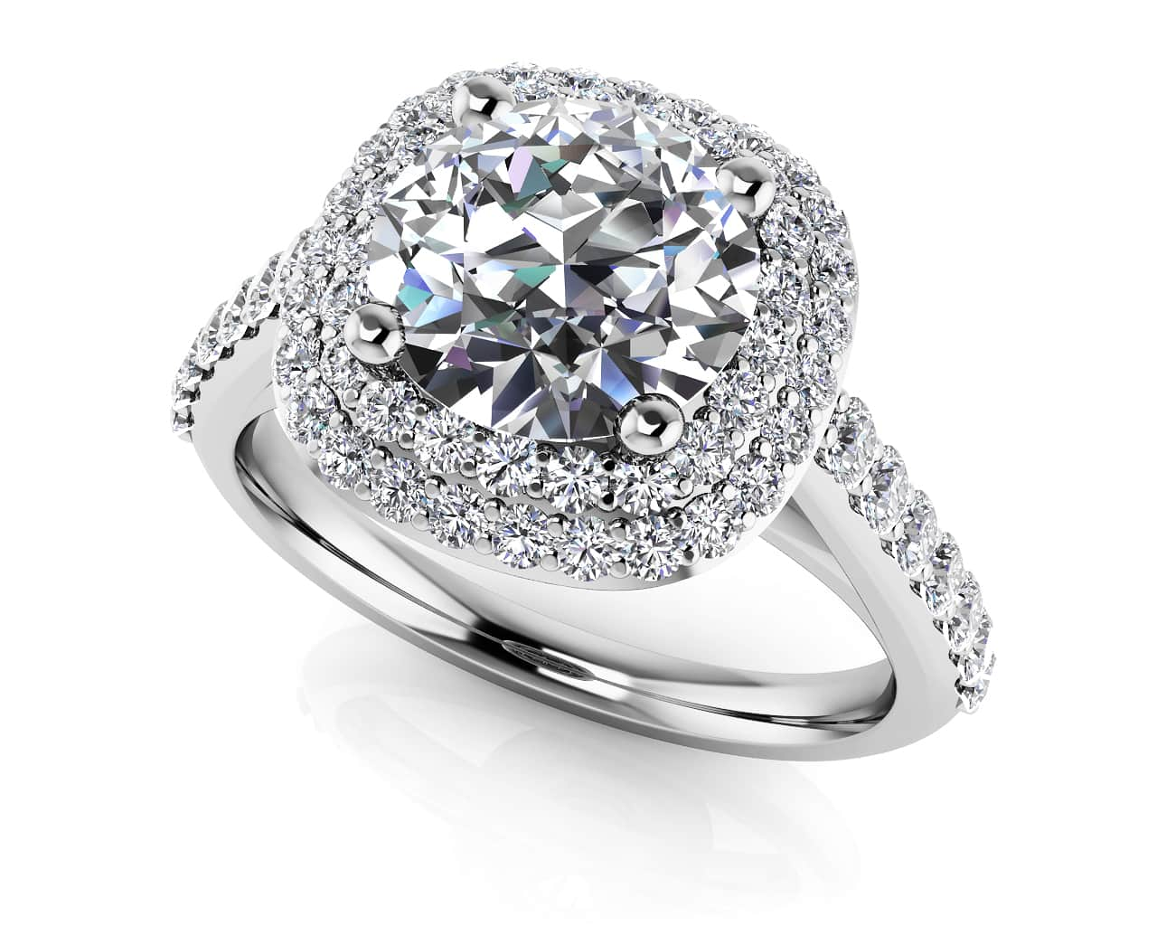 Forever Yours Engagement Ring Lab-Grown Diamond  with 2.12 ct. (1.50 ct. center diamond)