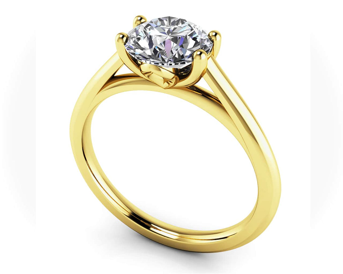 Modern Classic Round Diamond Wedding Ring Lab-Grown Diamond  with 1.50 ct. (1.50 ct. center diamond)