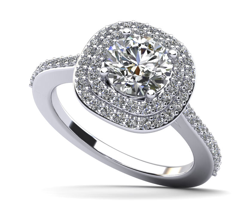 Effervescent Diamond Engagement Ring Lab-Grown Diamond  with 2.00 ct. (1.50 ct. center diamond)