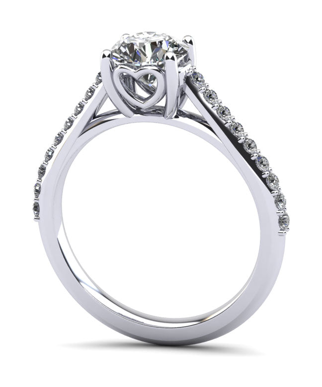 Sweetheart Embrace Diamond Ring Lab-Grown Diamond  with 2.21 ct. (2.00 ct. center diamond)