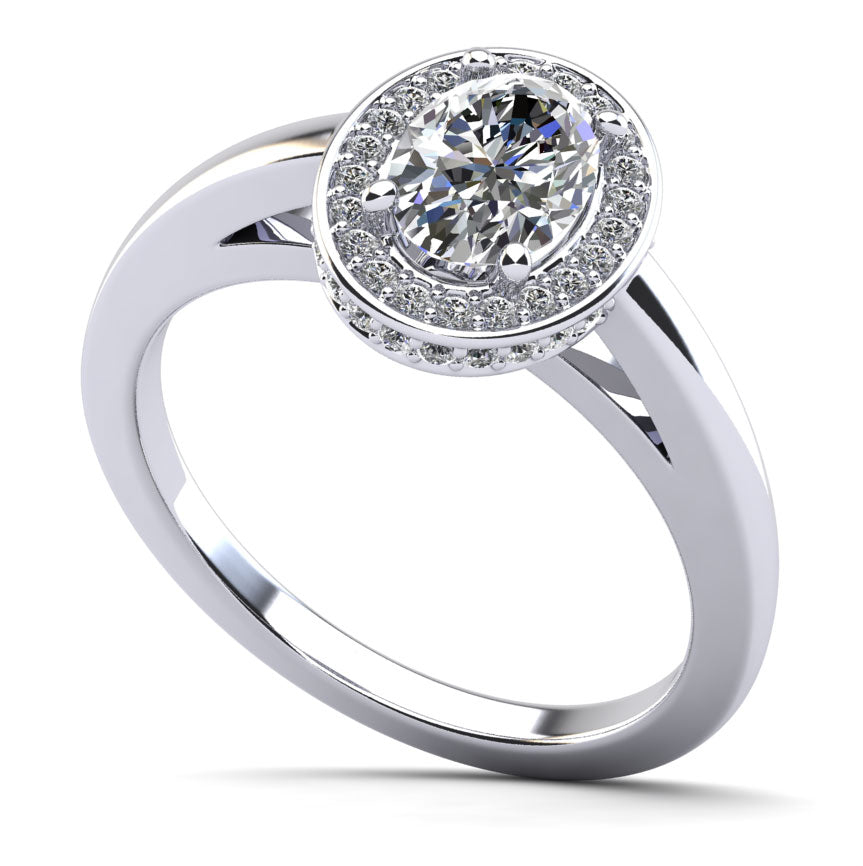 Oval Opulence Diamond Engagement Ring Lab-Grown Diamond  with 1.88 ct. (1.60 ct. center diamond)