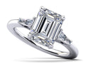 Brilliant Emerald Cut And Baguette Ring Lab-Grown Diamond  with 2.18 ct. (2.00 ct. center diamond)