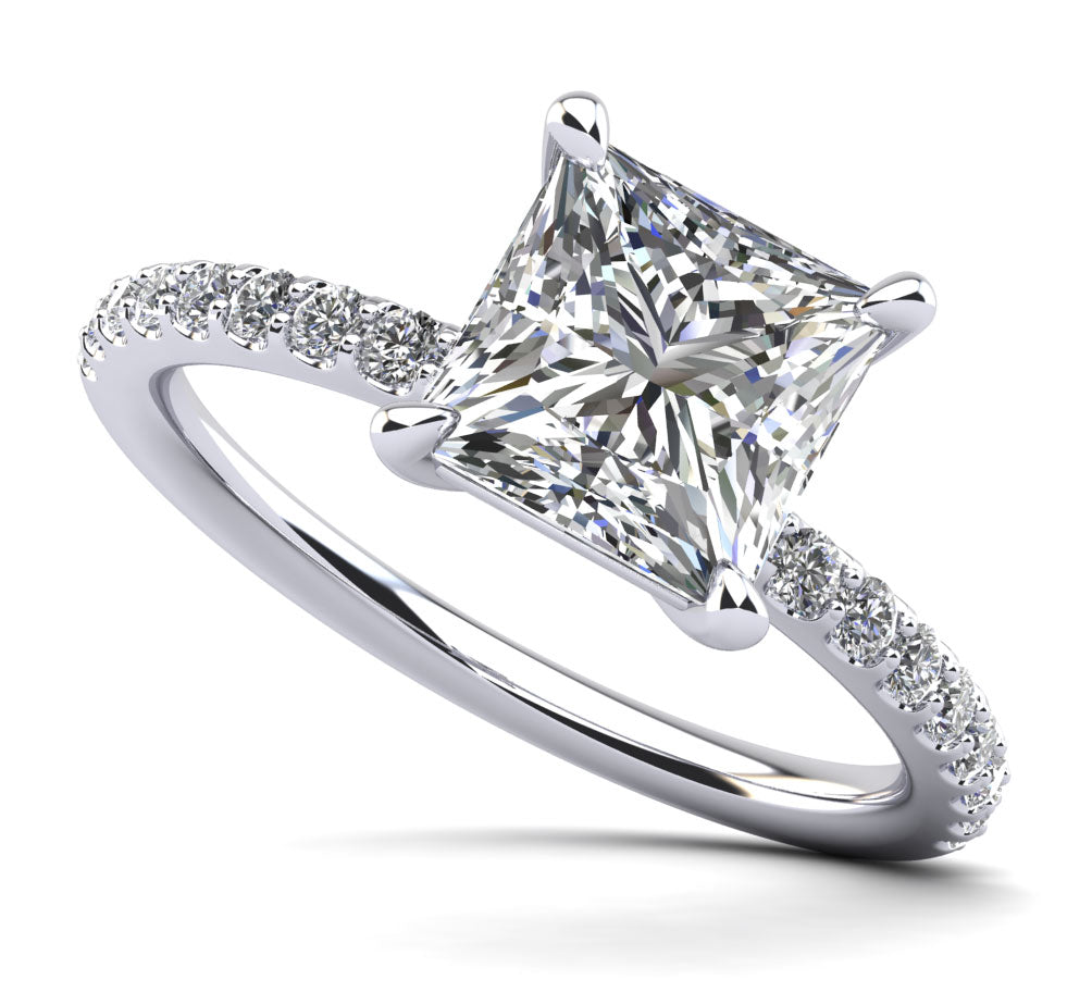 Cut To Perfection Princess Diamond Engagement Ring Lab-Grown Diamond  with 2.24 ct. (2.00 ct. center diamond)