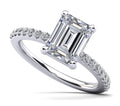 Enchanting Emerald Cut Diamond Engagement Ring Lab-Grown Diamond  with 1.77 ct. (1.50 ct. center diamond)