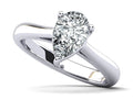 Solitaire Pear Shape Diamond Engagement Ring Lab-Grown Diamond  with 1.00 ct.(finished) 8.5x5.5mm