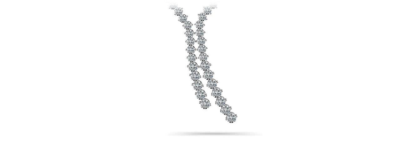 Diamond Bolero Tie Necklace Diamond  with 4.01 ct.(finished)