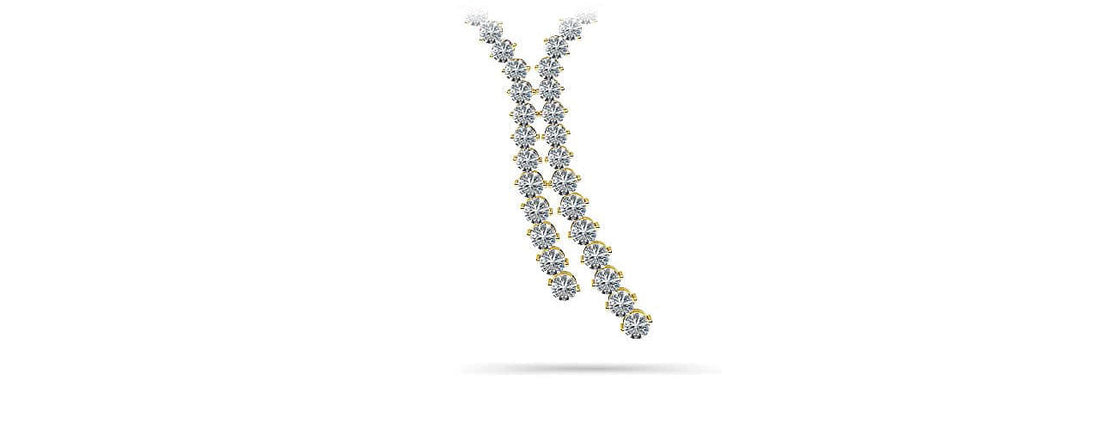 Diamond Bolero Tie Necklace Lab-Grown Diamond  with 4.01 ct.(finished)