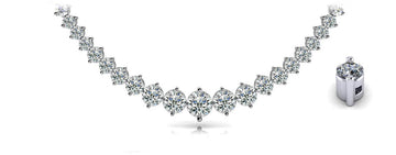 Diamond Crescendo Necklace Diamond  with 15.08 ct.(finished)