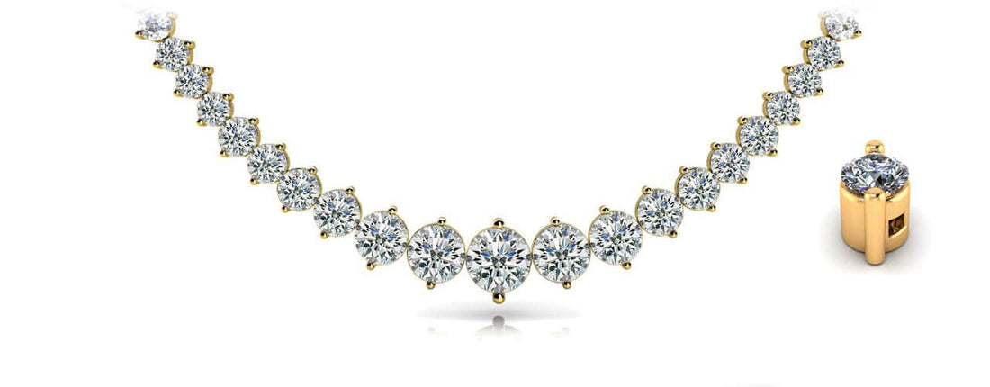 Diamond Crescendo Necklace Lab-Grown Diamond  with 8.00 ct.(finished)