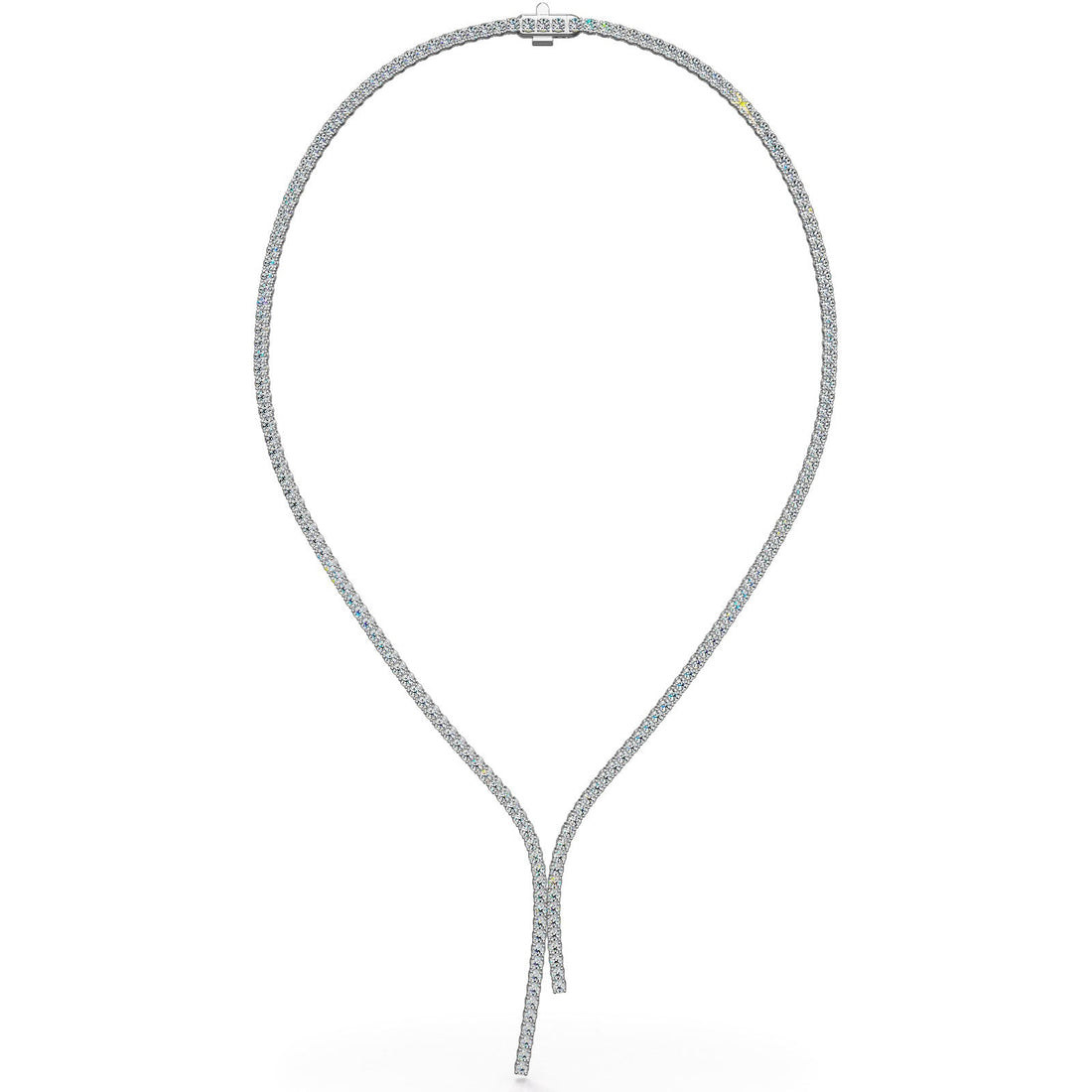 Lasso Diamond Tennis Necklace Lab-Grown Diamond  with 6.96 ct.(finished) 2mm