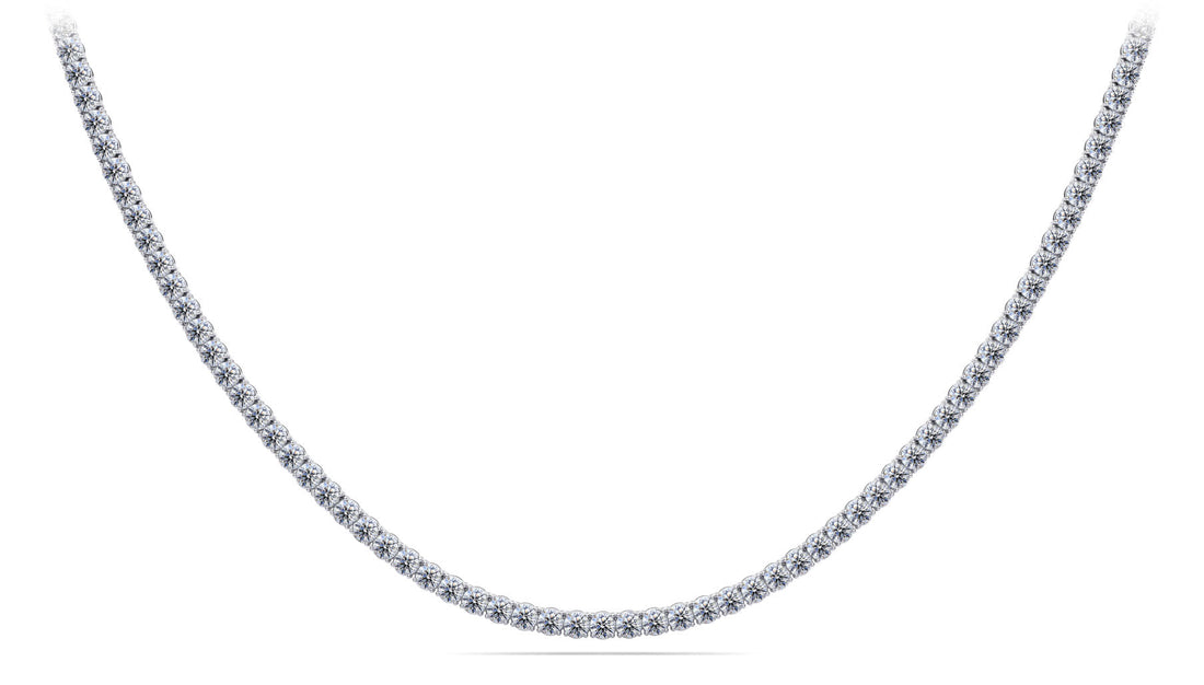 4 Prong Riviera Diamond Necklace Lab-Grown Diamond  with 5.78 ct.(finished) 2mm