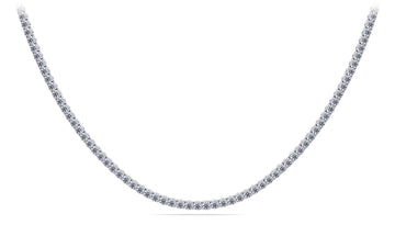 4 Prong Riviera Diamond Necklace Diamond  with 32.73 ct.(finished) 4.8mm