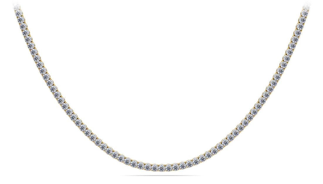 4 Prong Riviera Diamond Necklace Lab-Grown Diamond  with 5.78 ct.(finished) 2mm