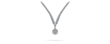 Remarkable Plunging V Neck Diamond Necklace Lab-Grown Diamond  with 8.75 ct.(finished)