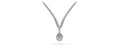 4 Prong Graduated V Diamond Necklace Lab-Grown Diamond  with 8.19 ct.(finished)