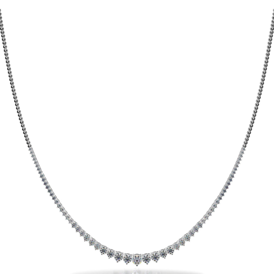 Graduated Shiny Link Diamond Necklace Lab-Grown Diamond  with 8.03 ct.(finished)