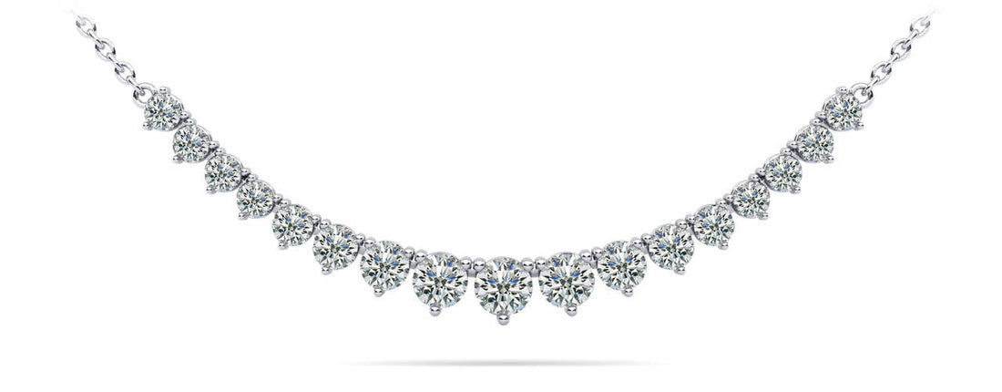 Graduated Red Carpet Diamond Necklace With Chain Diamond  with 2.98 ct.(finished)