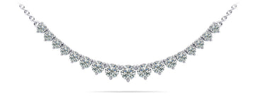 Graduated Red Carpet Diamond Necklace With Chain Diamond  with 2.98 ct.(finished)