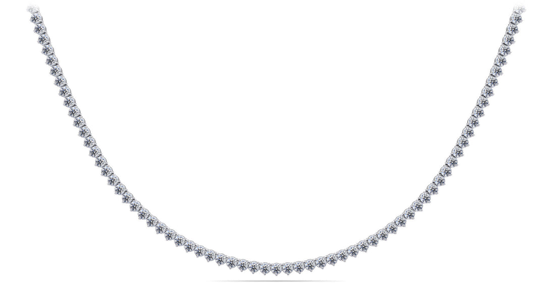 3 Prong Riviera Diamond Necklace Diamond  with 7.38 ct.(finished) 2.3mm