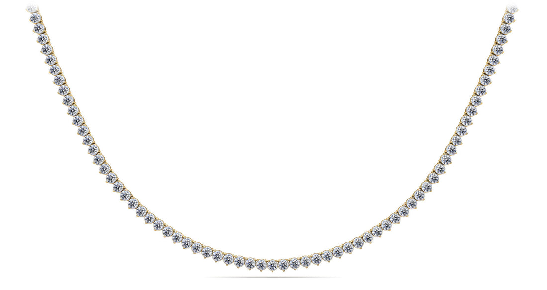 3 Prong Riviera Diamond Necklace Lab-Grown Diamond  with 5.71 ct.(finished) 2mm