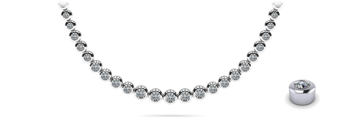 Brilliant Fire Graduated Diamond Strand Necklace Lab-Grown Diamond  with 3.05 ct.(finished)