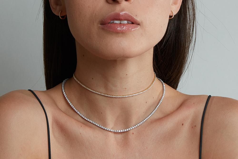 Diamond Choker Tennis Necklace