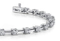 Classic Solid Rectangle Link Diamond Bracelet Lab-Grown Diamond  with 1.02 ct.(finished) 2mm