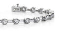 Classic Column Link Bezel Set Bracelet Lab-Grown Diamond  with 4.94 ct.(finished) 4.1mm