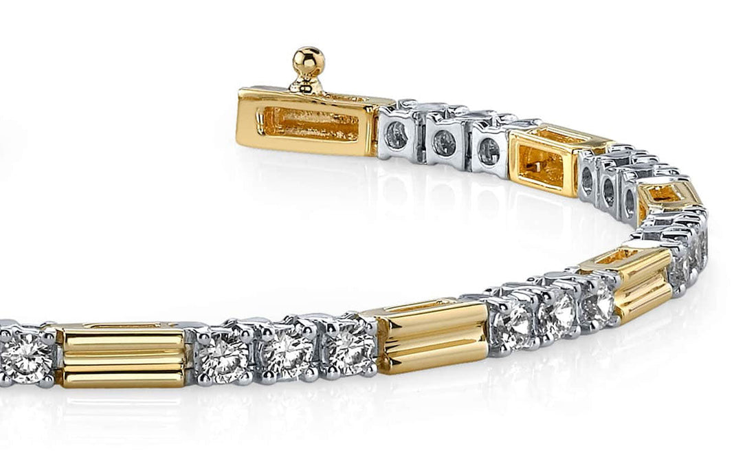 Memento Triple Diamond And Link Bracelet Lab-Grown Diamond  with 2.25 ct.(finished) 2.75mm