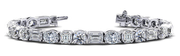 Mixed Shape Radiant Diamond Bracelet with 15.60 ct.(finished)