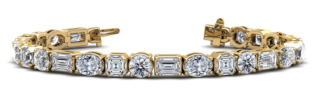 Mixed Shape Radiant Diamond Bracelet Lab-Grown Diamond  with 15.60 ct.(finished)