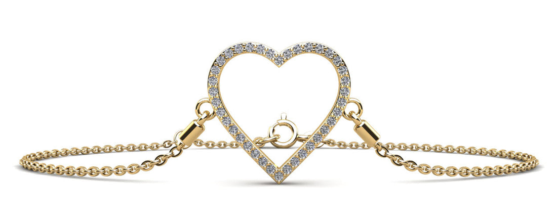 Perfect Heart Diamond Adjustable Diamond Bracelet with 0.30 ct.(finished) 1.2mm