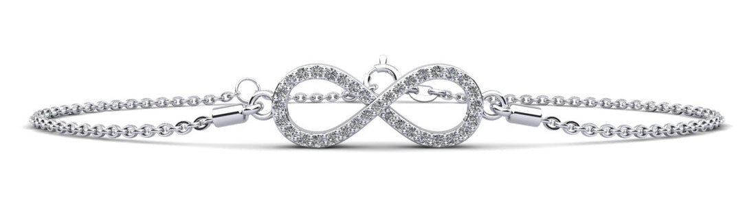 Illustrious Infinity Diamond Adjustable Diamond Bracelet with 0.27 ct.(finished) 1.1mm, 1.2mm