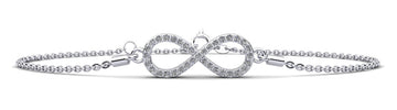 Illustrious Infinity Diamond Adjustable Diamond Bracelet with 0.27 ct.(finished) 1.1mm, 1.2mm