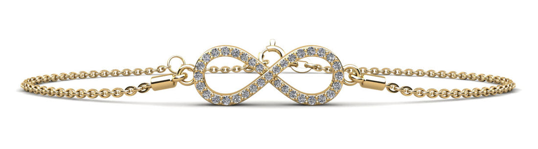 Illustrious Infinity Diamond Adjustable Diamond Bracelet with 0.27 ct.(finished) 1.1mm, 1.2mm