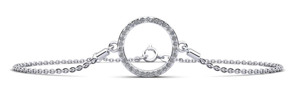 Perfect Circle Diamond Adjustable Diamond Bracelet with 0.24 ct.(finished) 1.2mm