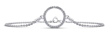 Perfect Circle Diamond Adjustable Diamond Bracelet with 0.24 ct.(finished) 1.2mm