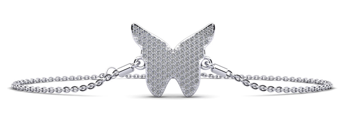 Sparkling Butterfly Diamond Adjustable Bracelet Lab-Grown Diamond  with 0.54 ct.(finished) 1mm